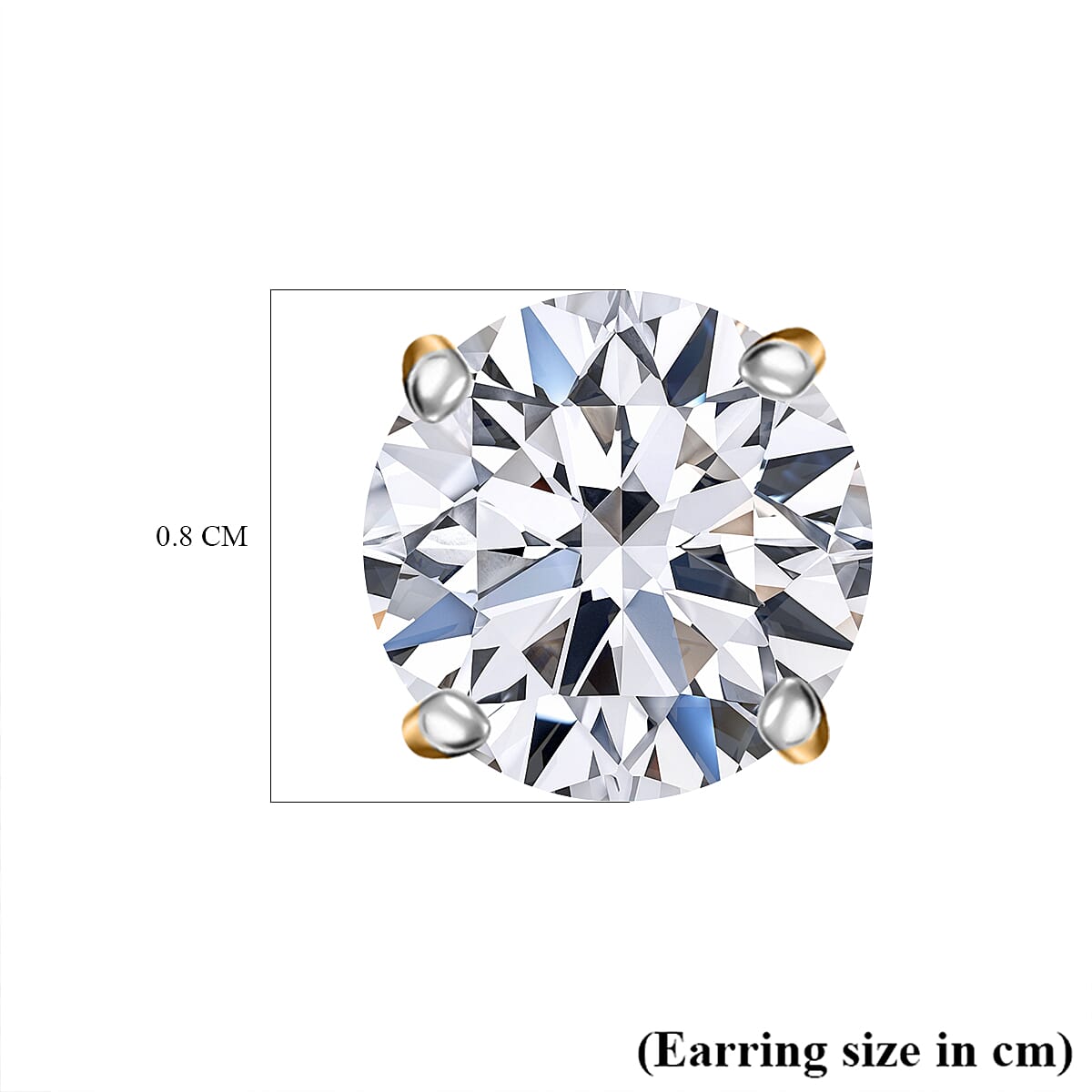 Luxuriant - 10K Yellow Gold SGL Certified Lab Grown Diamond (SI-GH) Solitaire Stud Earring with Push Back 3.00 Ct.