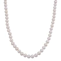 Rhapsody 950 Platinum AAAA White Edison Pearl Necklace (Size 20) with Lobster Clasp