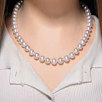 Rhapsody 950 Platinum AAAA White Edison Pearl Necklace (Size 20) with Lobster Clasp