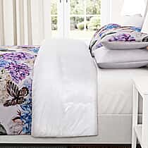 LIVMORE 3-Piece Digital Floral Print Winter Comforter Set (Double, 200 x 200 cm) - White & Multicolour