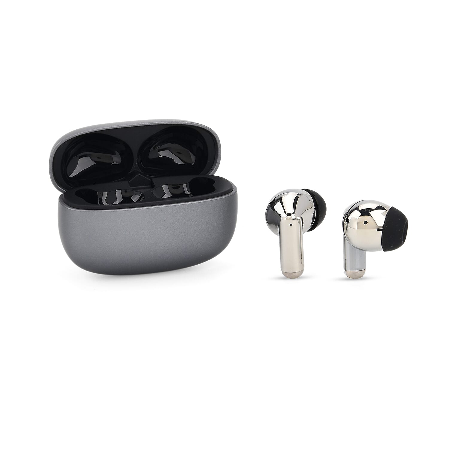 LIVMORE T108 TWS Bluetooth Translation Earphones | 300mAh Case, 4h Playtime - Black & Silver
