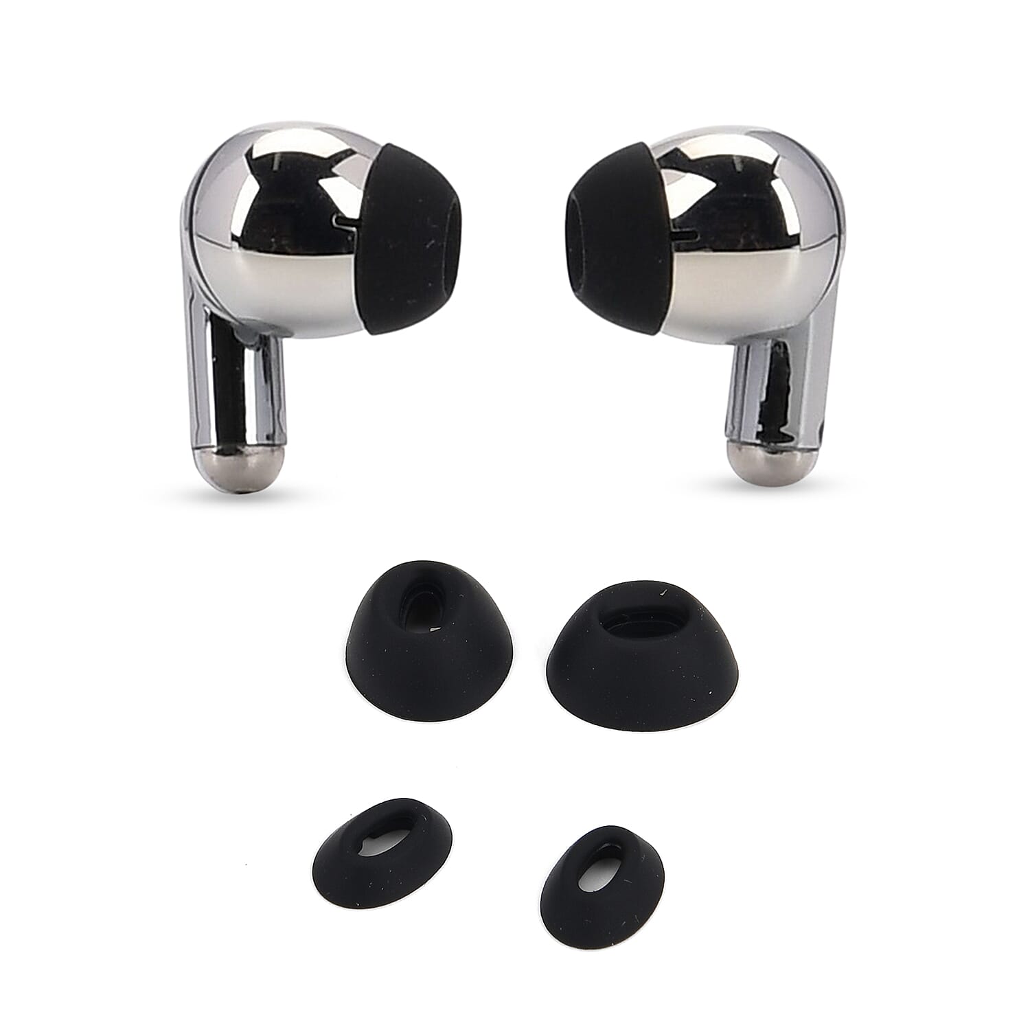 LIVMORE T108 TWS Bluetooth Translation Earphones | 300mAh Case, 4h Playtime - Black & Silver