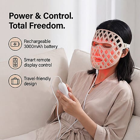 THE WORLDWIDE PREMIER - BEAULUXE Super LED Facial Mask - 7 Color Pure Source Light Therapy - Near-Infrared (NIR) with 264 LED Therapy Lights - Lifetime Warranty