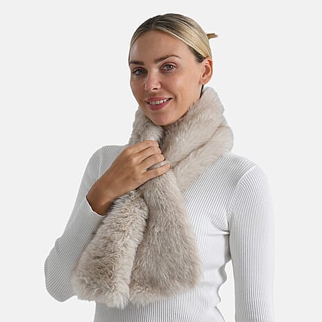 Styled By Patterned Scarf (Size - One Size) - Beige