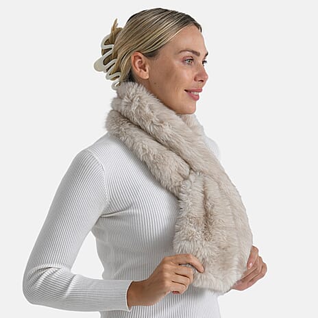 Styled By Patterned Scarf (Size - One Size) - Beige