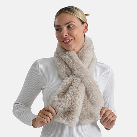 Styled By Patterned Scarf (Size - One Size) - Beige