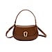 Grand Pelle Genuine Leather Saddle Crossbody Bag - Tan