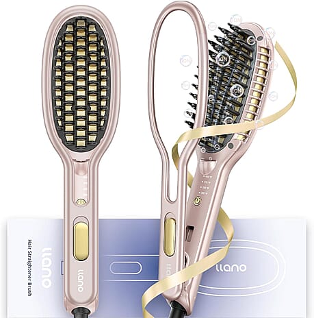 llano Hair Straightener Brush - Brushed Gold