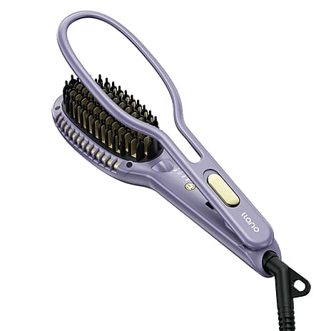 BEAUTY CLOSEOUT OFFER - llano Hair Straightener and Styling Brush (30 Million Ions) - Purple