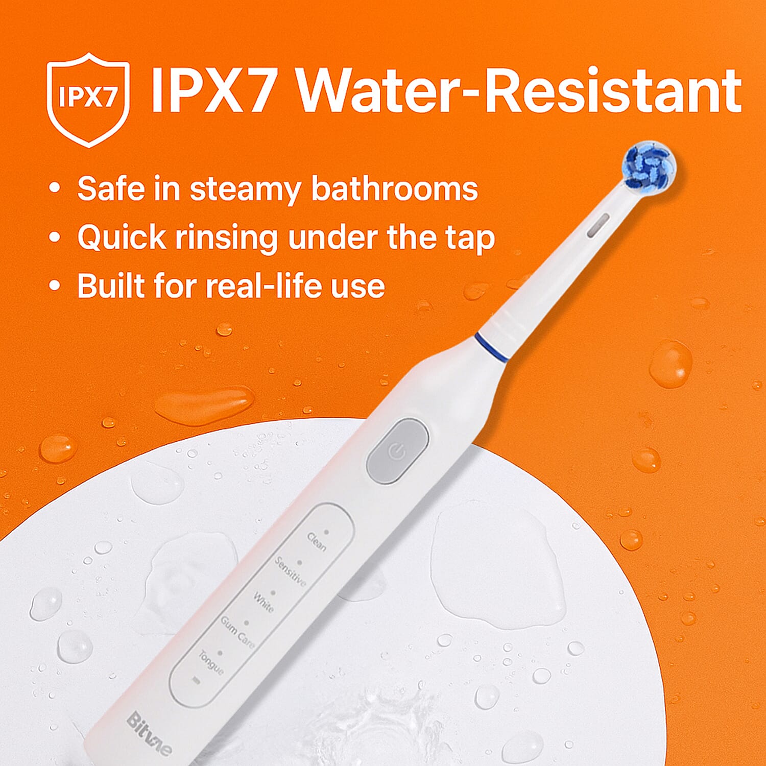 Bitvae- Electric Toothbrush with 60-Day Battery Life | 5 Modes, USB Charging & 8 Dupont Brush Heads (IPX7)