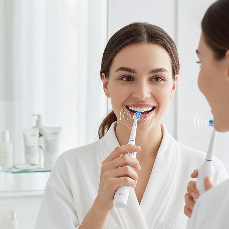 Bitvae- Electric Toothbrush with 60-Day Battery Life | 5 Modes, USB Charging & 8 Dupont Brush Heads (IPX7)