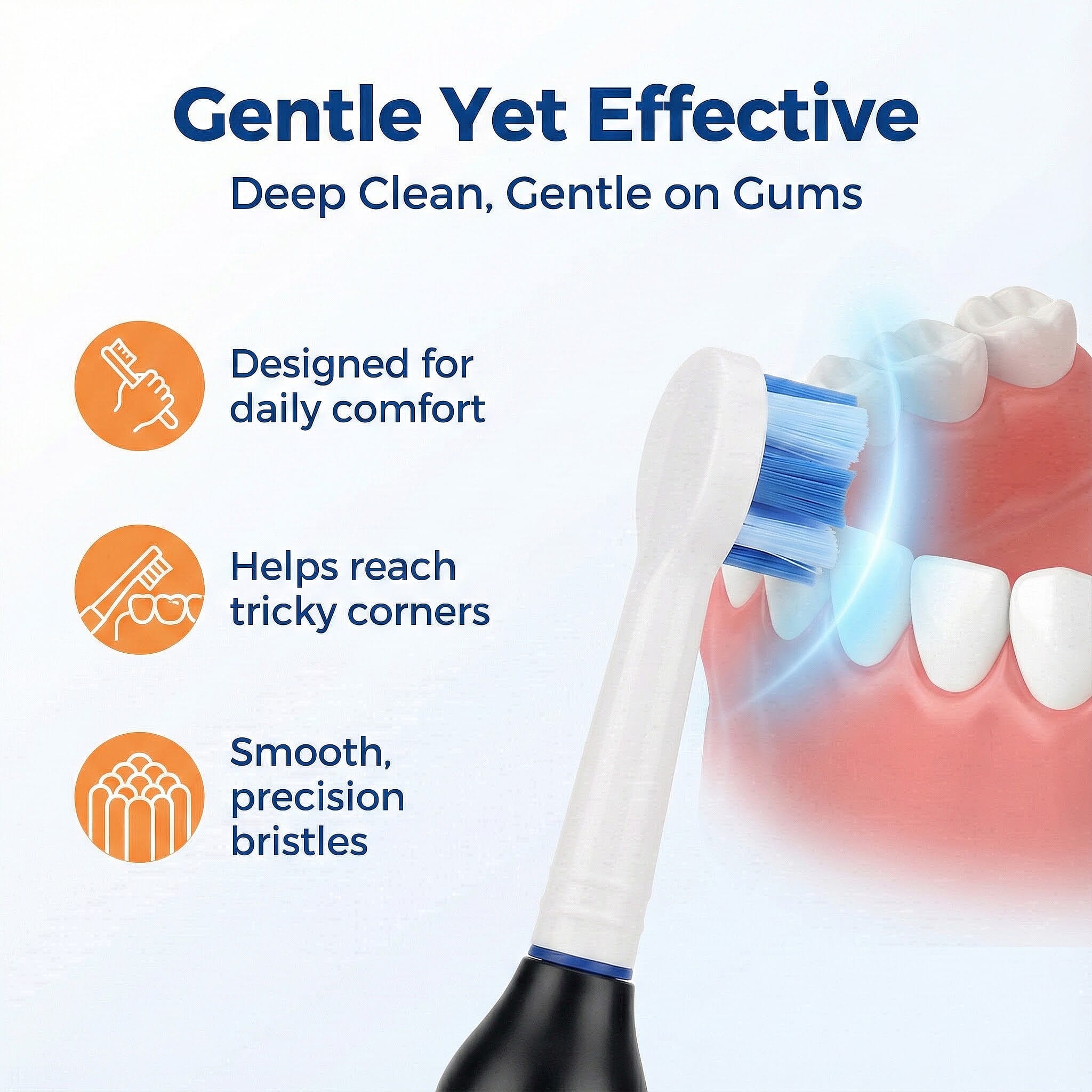 Bitvae-Toothbrush with 60-Day Battery Life | 5 Modes, USB Charging & 8 Dupont Brush Heads (IPX7)