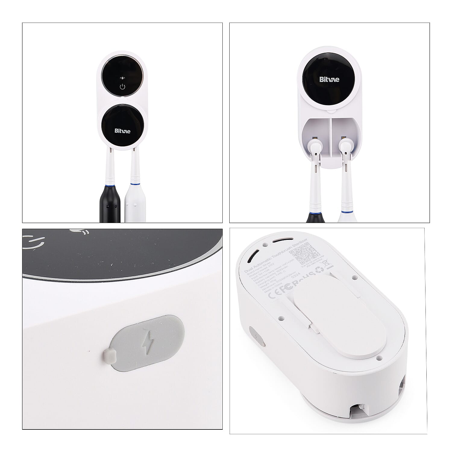 LED Smart Screen Toothbrush Sanitizer & Dryer | 30-Day Battery (1800mAh) & Automatic 3H Cleaning Cycle