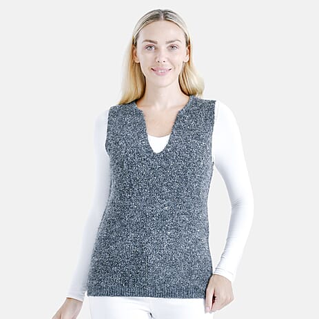 - Maisi Sequin Supersoft Vest (One Size, 8-16) - Dark Grey