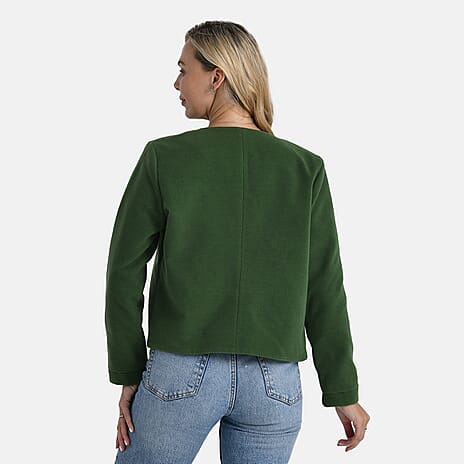 - Maisi Round-Neck Blazer (Size XXL) - Green