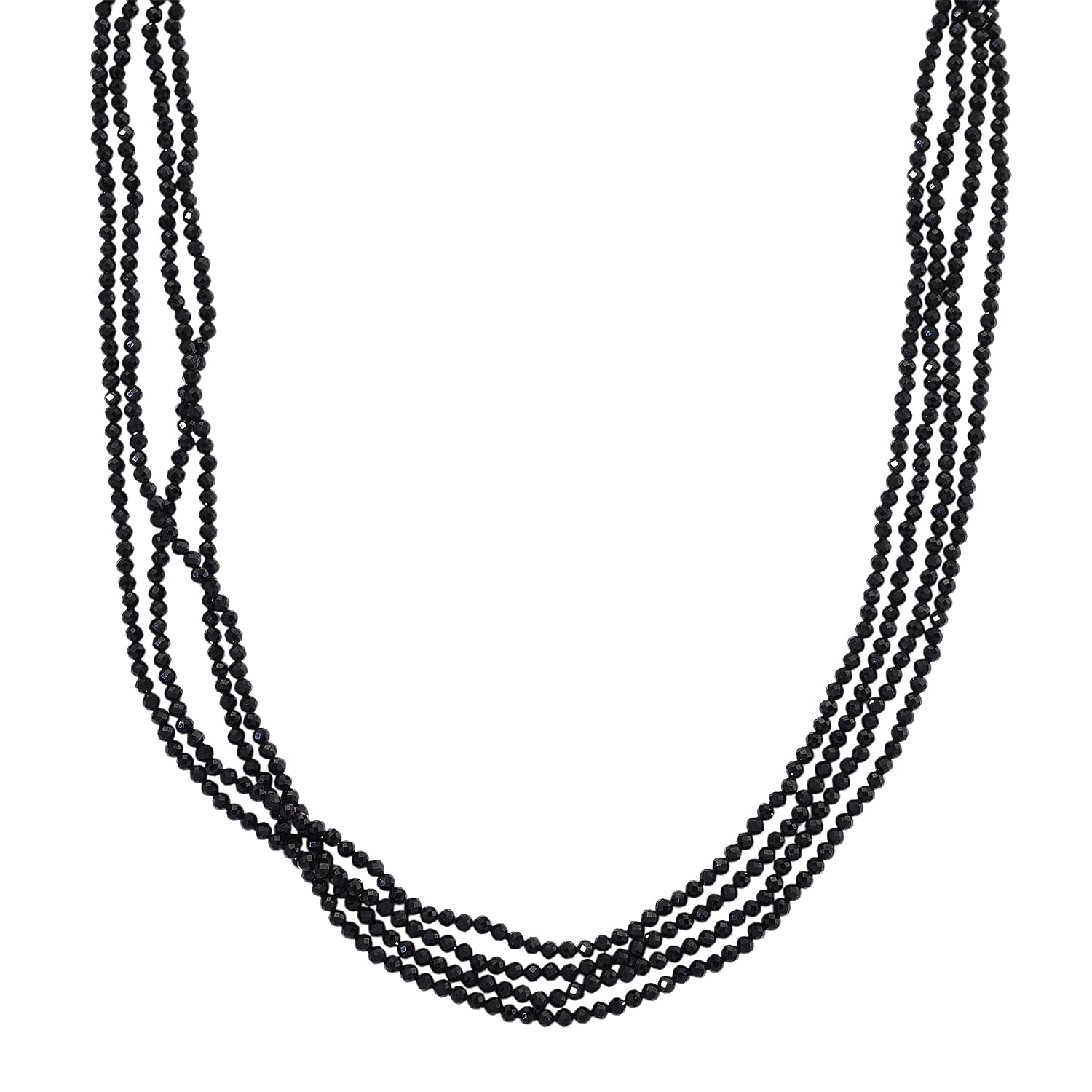 Natural Thai Black Spinel Stone Necklace (Size 100) 240.00 Ct.