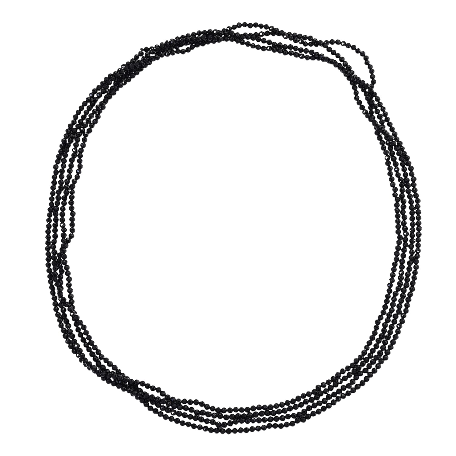 Natural Thai Black Spinel Stone Necklace (Size 100) 240.00 Ct.
