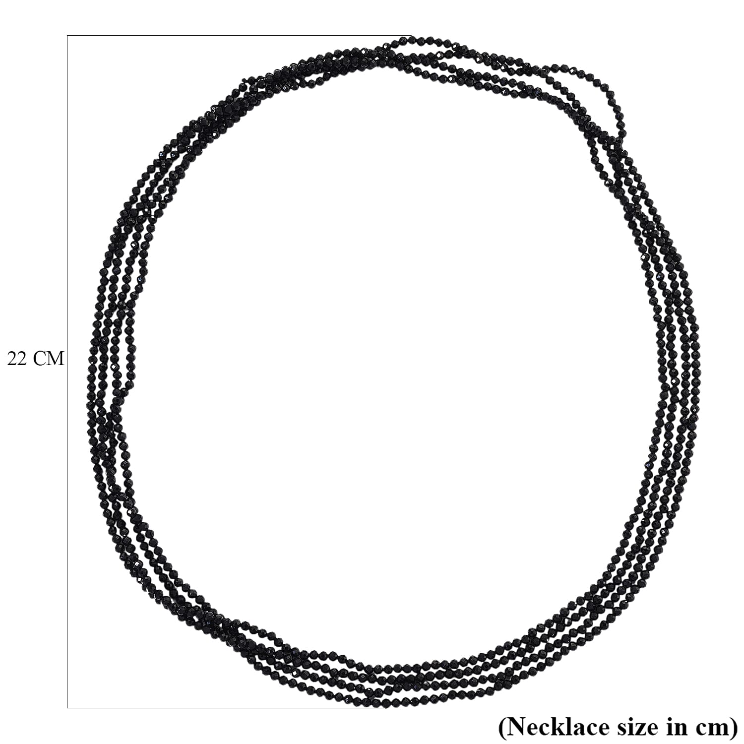 Natural Thai Black Spinel Stone Necklace (Size 100) 240.00 Ct.