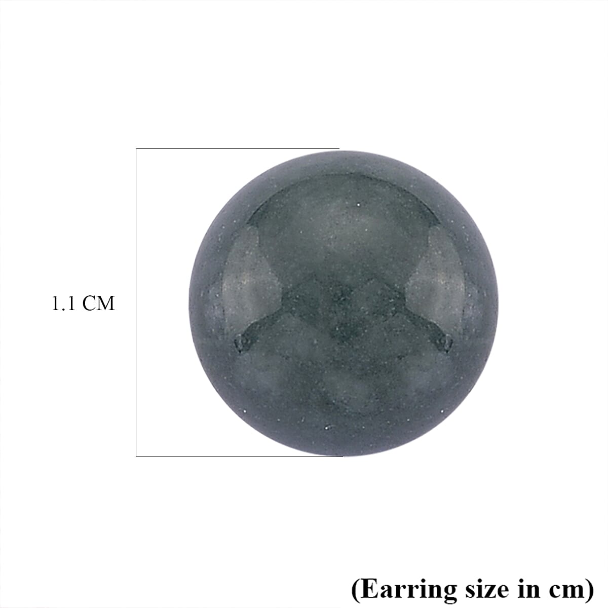 Natural Type A Jadeite Earrings with Push Back in Rhodium Overlay Sterling Silver 15.00 Ct.