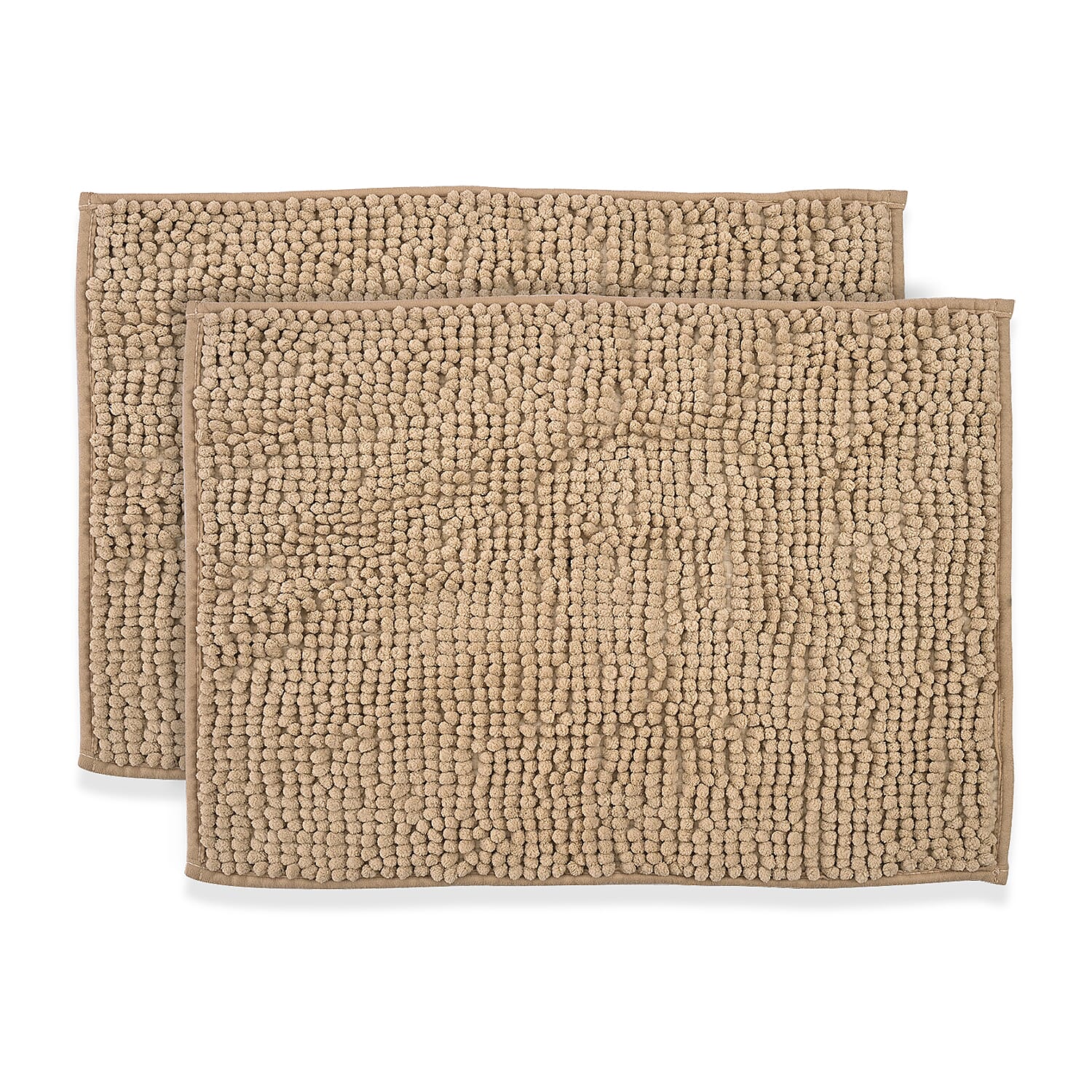 Set of 2 Super Soft Chenille Bath Mats (40 x 60 cm)