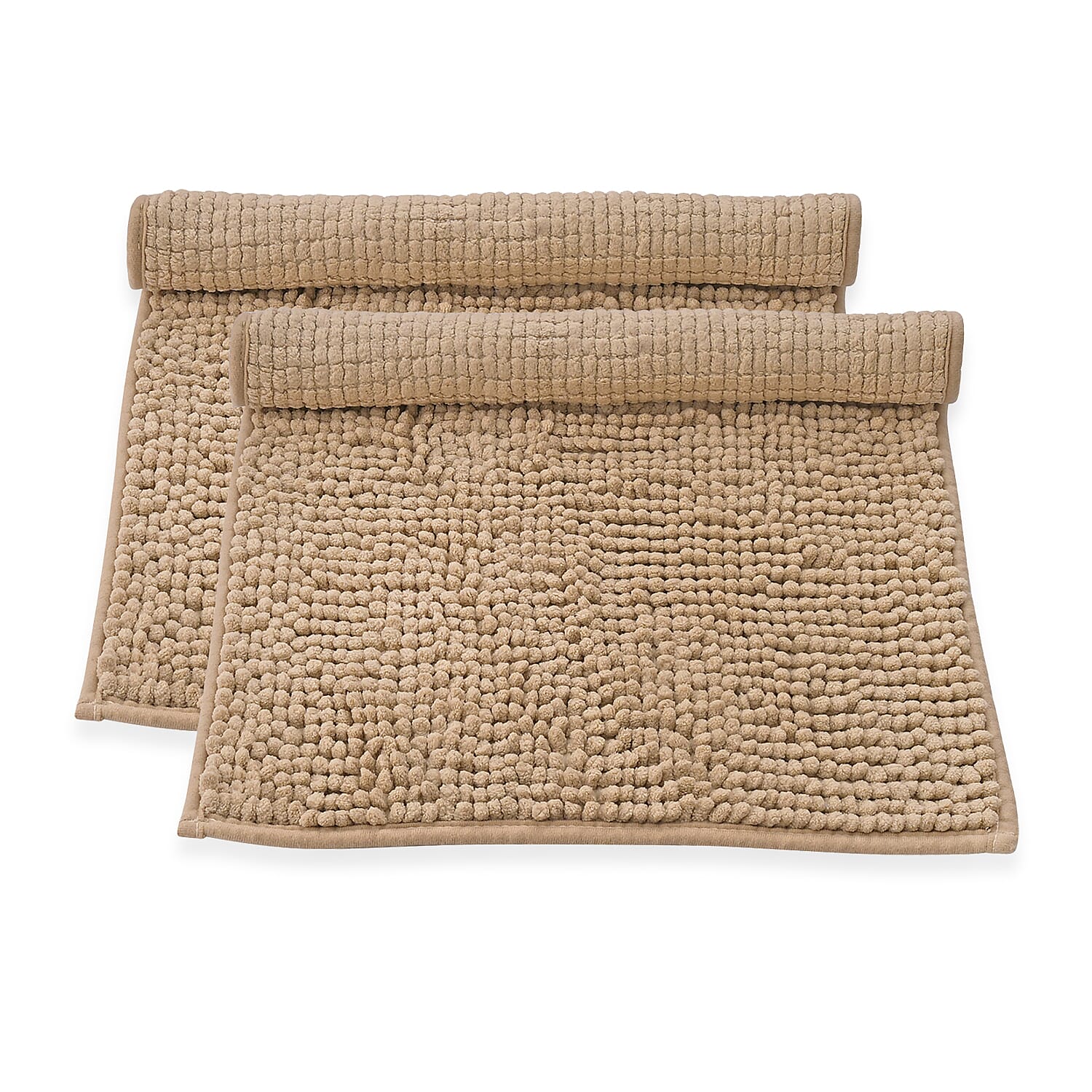 Set of 2 Super Soft Chenille Bath Mats (40 x 60 cm)
