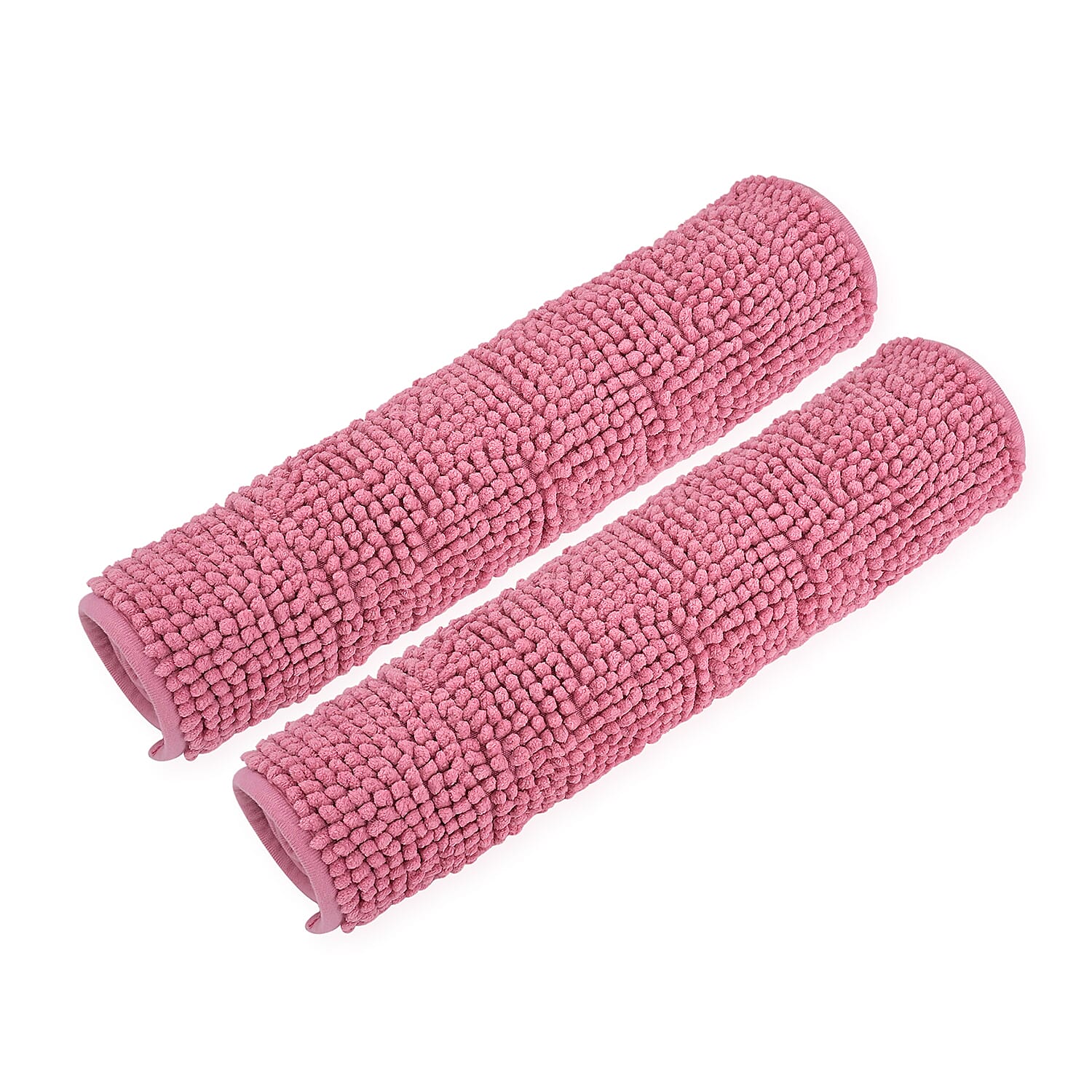 Set of 2 Super Soft Chenille Bath Mats (40 x 60 cm) - Pink