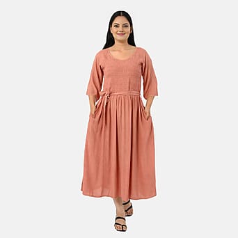 https://tjcuk.sirv.com/Products/82/4/8243903/Maisi-Rayon-Patterned-Dress-Size-One-Size-Peach-Beige_8243903.jpg?w=342&h=342