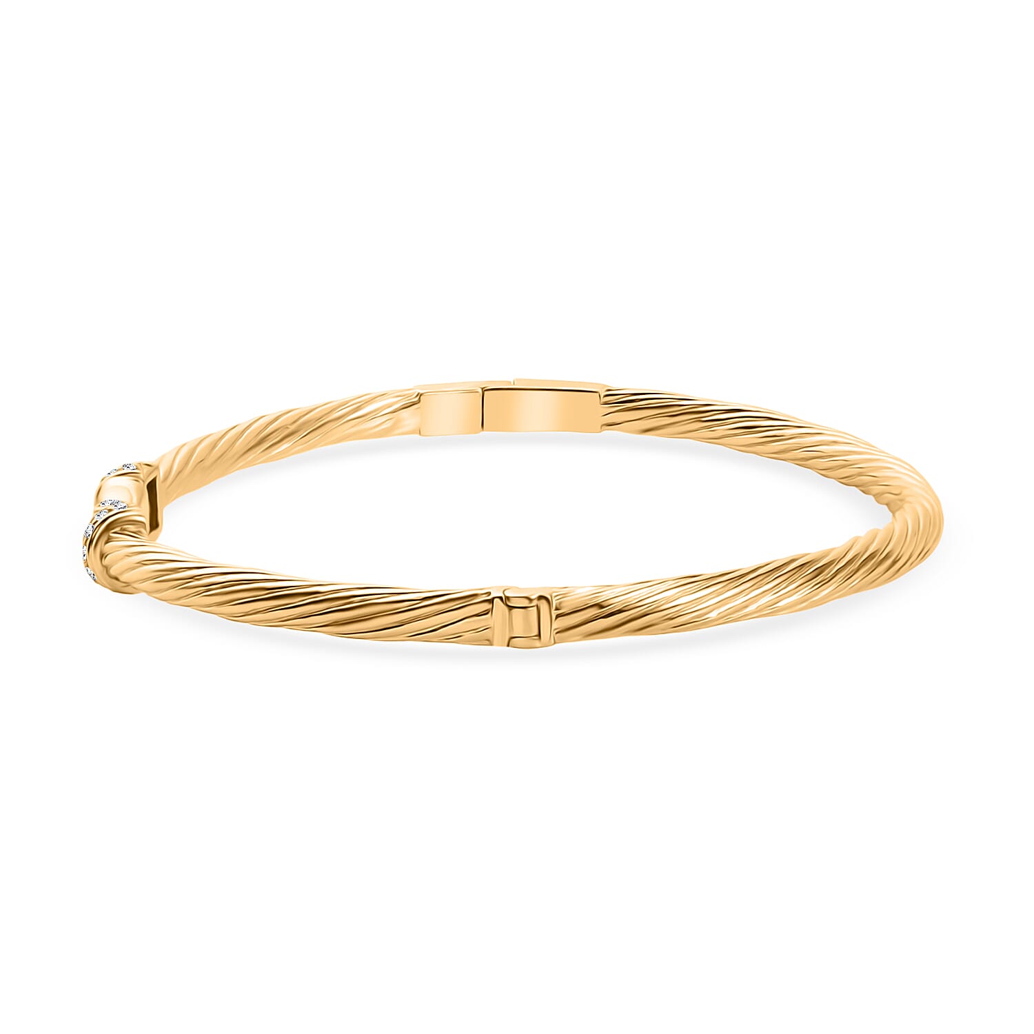 Designer Inspired - White Zircon Full Bangle