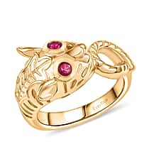 EverTrue African Ruby Fancy Ring Pure Yellow Brass  0.196  Ct.