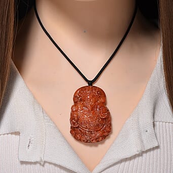 https://tjcuk.sirv.com/Products/82/4/8244184/Red-Jade-Stone-Bhudda-Necklace-with-Black-Cord-Size-30-Adjustable-220-_8244184_1.jpg?w=342&h=342