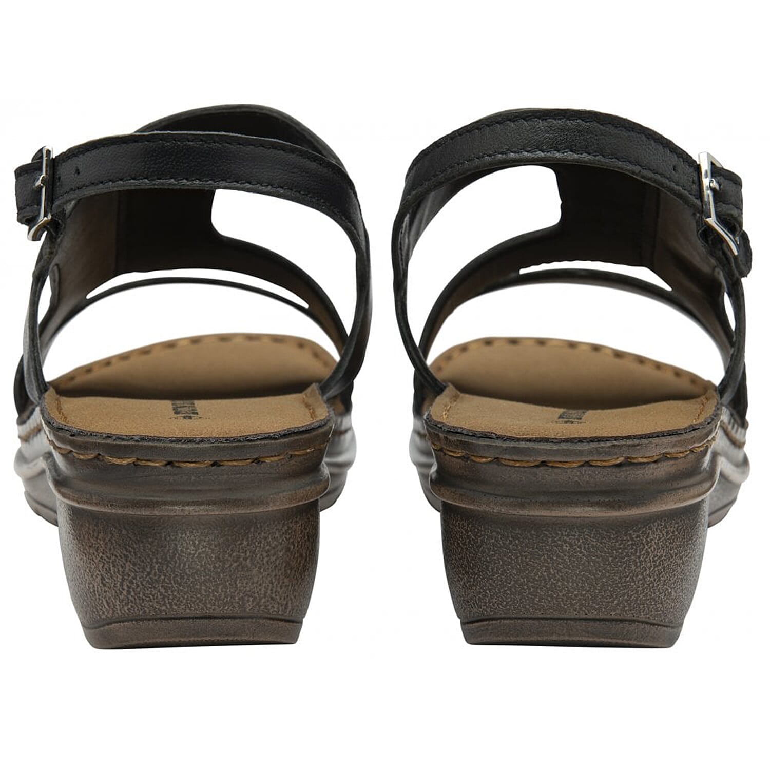 Dunlop Women's Blair Leather Wedge Open-Toe Sandal