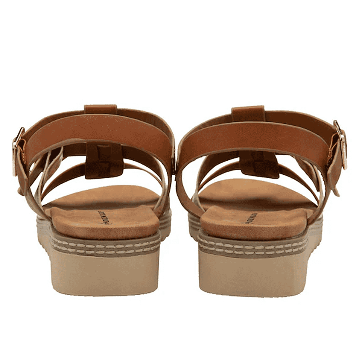 Dunlop Women's Callie Twin Strap T-Bar Buckle Sandals