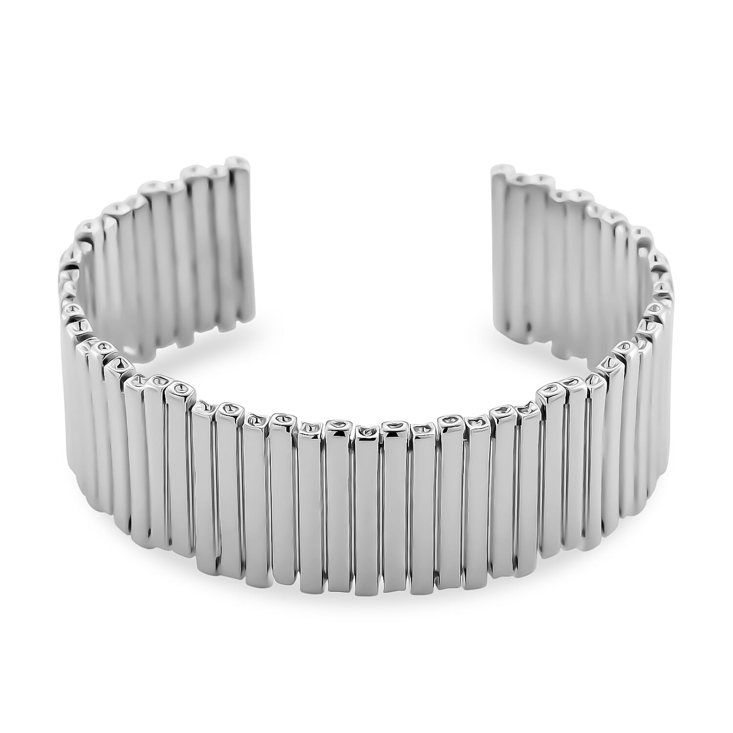 BLACK FRIDAY BLOWOUT - Designer Style Cuff Bangle in White Gold Plated