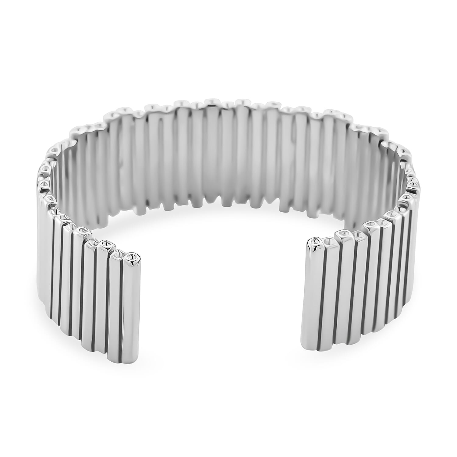 BLACK FRIDAY BLOWOUT - Designer Style Cuff Bangle in White Gold Plated