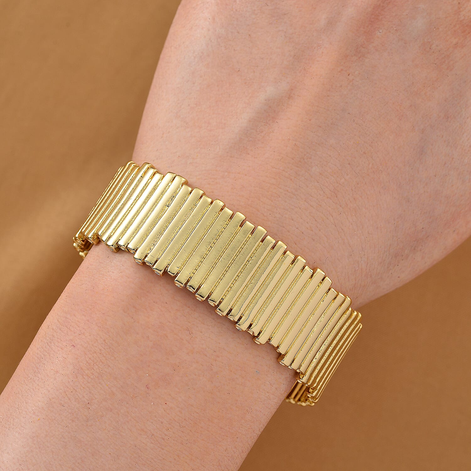 BLACK FRIDAY BLOWOUT - Designer Style Cuff Bangle in Yellow Gold Plated