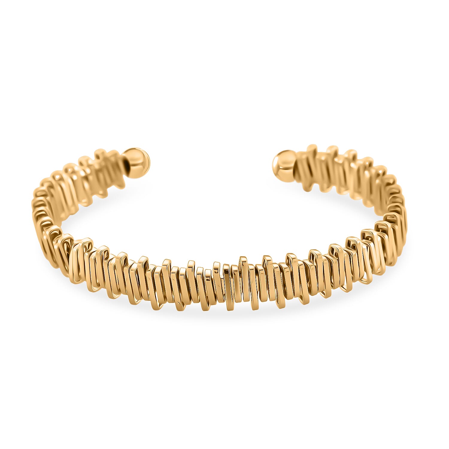 Designer Inspired  Bangle (Size 7.5) in Yellow Gold Tone