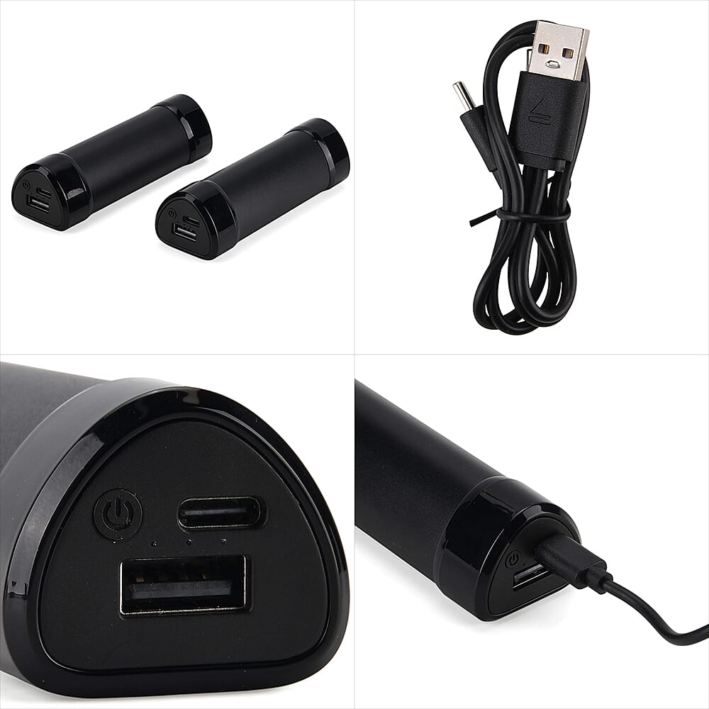 LIVMORE 2-in-1 Magnetic Hand Warmer & 8000mAh Power Bank - Black