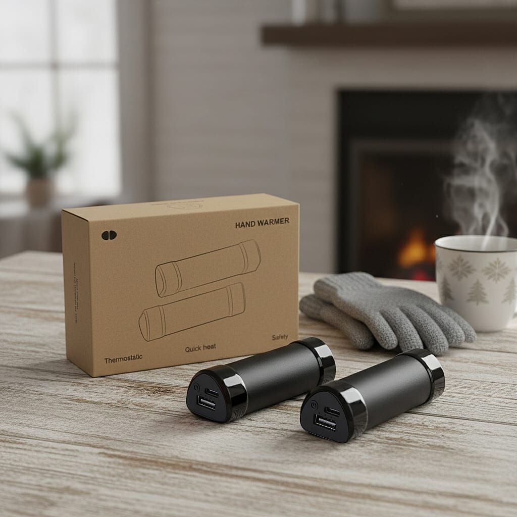 LIVMORE 2-in-1 Magnetic Hand Warmer & 8000mAh Power Bank - Black