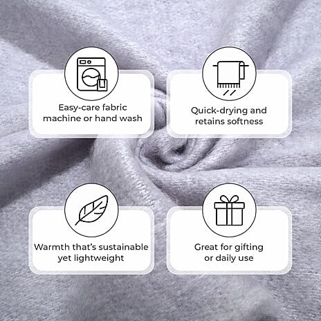 Supersoft Mohair Wool Cozy Mix Blanket with Timeless Appeal (Size 170x130 cm) - Lilac