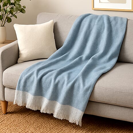 Supersoft Mohair Wool Cozy Mix Blanket with Timeless Appeal (Size 170x130 cm) - Green