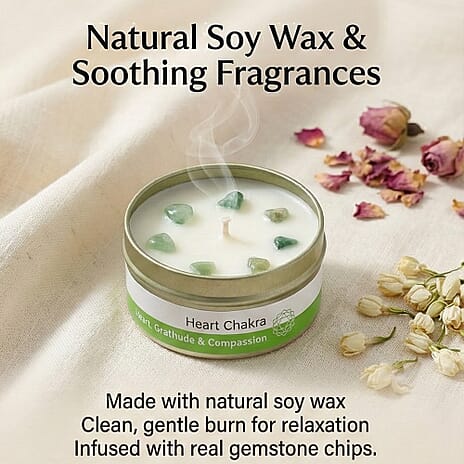Bliss - Beyond 7 Scented Chakra Gemstone Soy Wax Candles with Gemstone Bracelet
