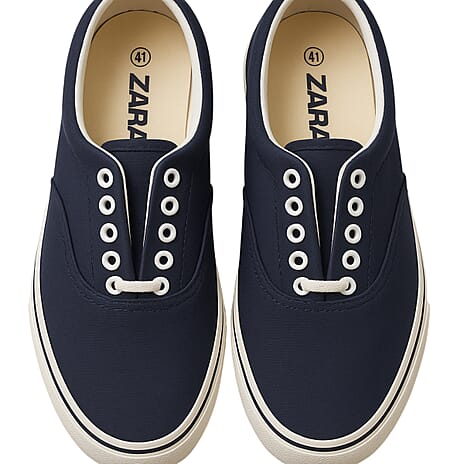 Zandstra Casual Low-Top Canvas Sneakers (Size 7) - Navy