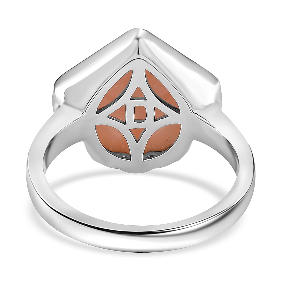 Queen Conch Shell Ring in Rhodium Overlay Sterling Silver 6.06 Ct.