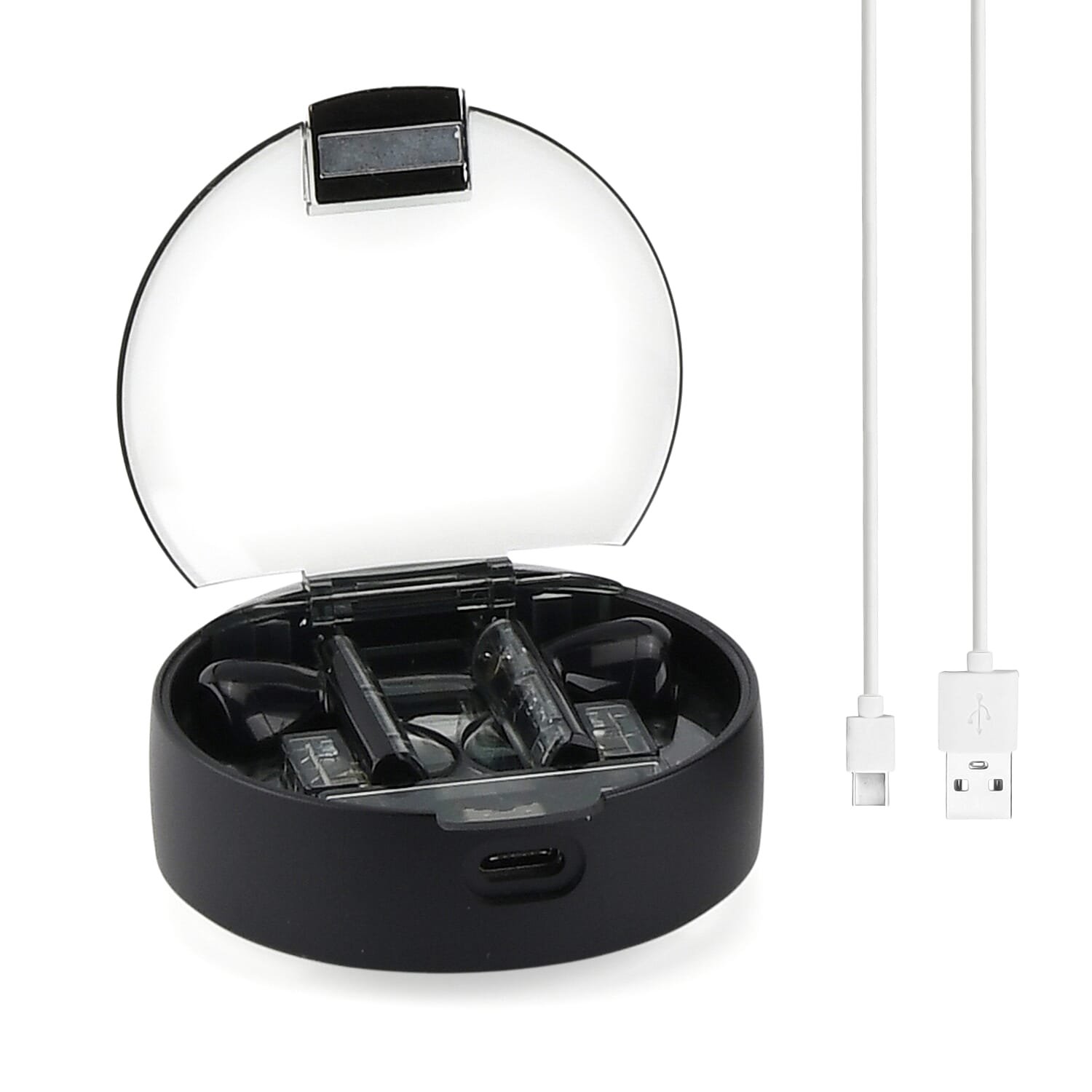 AEMAi-PRO45 Bluetooth V5.3 Earphones - 4-5 Hour Talk Time, 13mm Titanium Speaker - Type-C Charging - Black