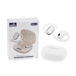 AEMAi-PRO14 Bluetooth Earbuds (BT5.4) with LED Display, 5-6 Hour Talk Time - Type-C Charging - White