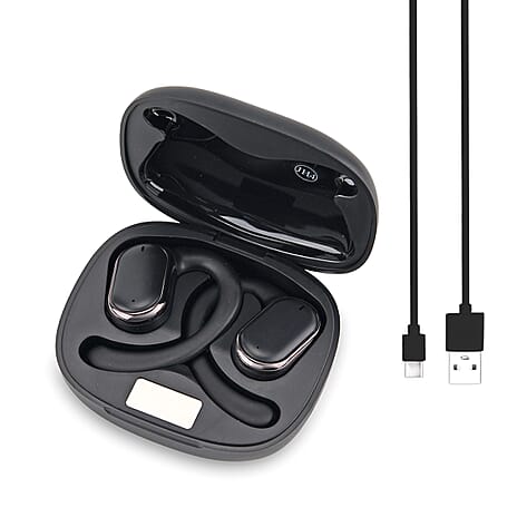AEMAi-PRO14 Bluetooth Earbuds (BT5.4) with LED Display, 5-6 Hour Talk Time - Type-C Charging - Black