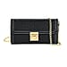 La Marey Signature Genuine Leather Sling Wallet with Built-in RFID with Chain Strap (120 cm) - Black