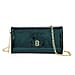 La Marey Signature Genuine Leather B Letterpress Clutch Bag with Long Chain