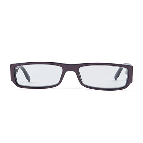 Polo Ralph Lauren Womens Purple Rectangular Reading Glasses with Metal Horse Logo (Power - 2.50)