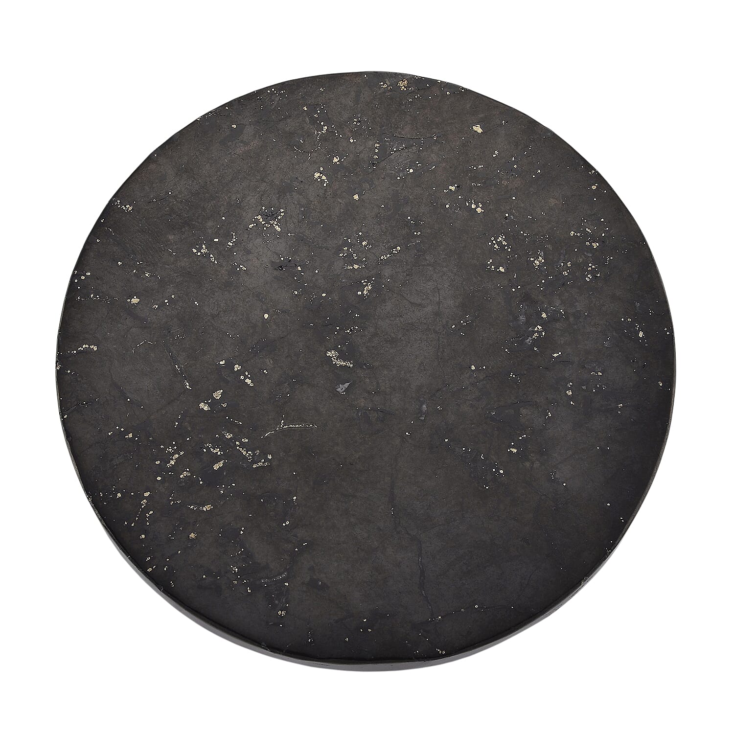 Natural Shungite Buddha Embossed Round Tile 910.00 Ct.